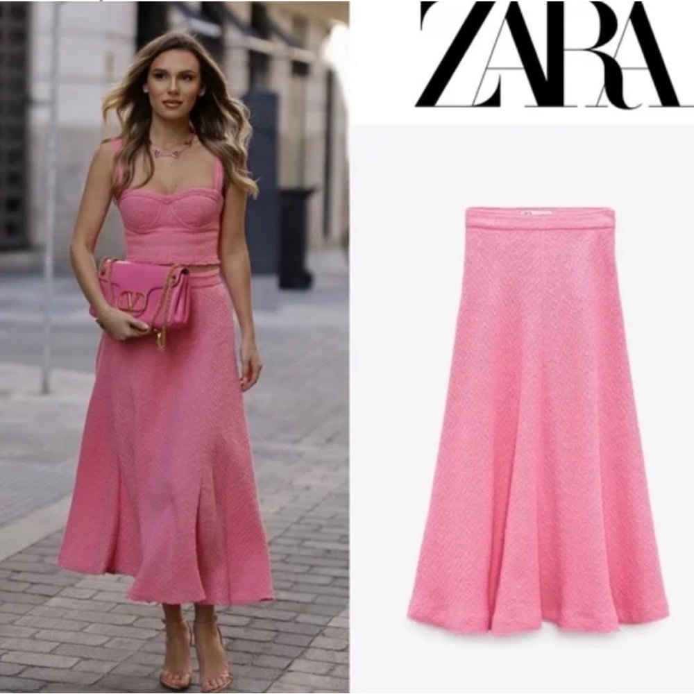 BLOGGERS FAVORITE! Tweed barbie pink skirt, soft A-line 💗💞💞